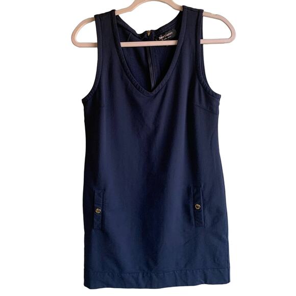 Juicy Couture Navy Sleeveless Shift Dress Size Small - Picture 1 of 9